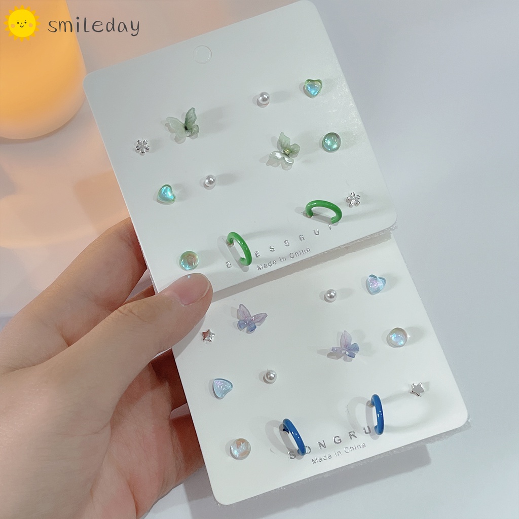 Đôi Bông Tai Hình Chữ C Mạ Bạc 925 Thời Trang Cho Nữ