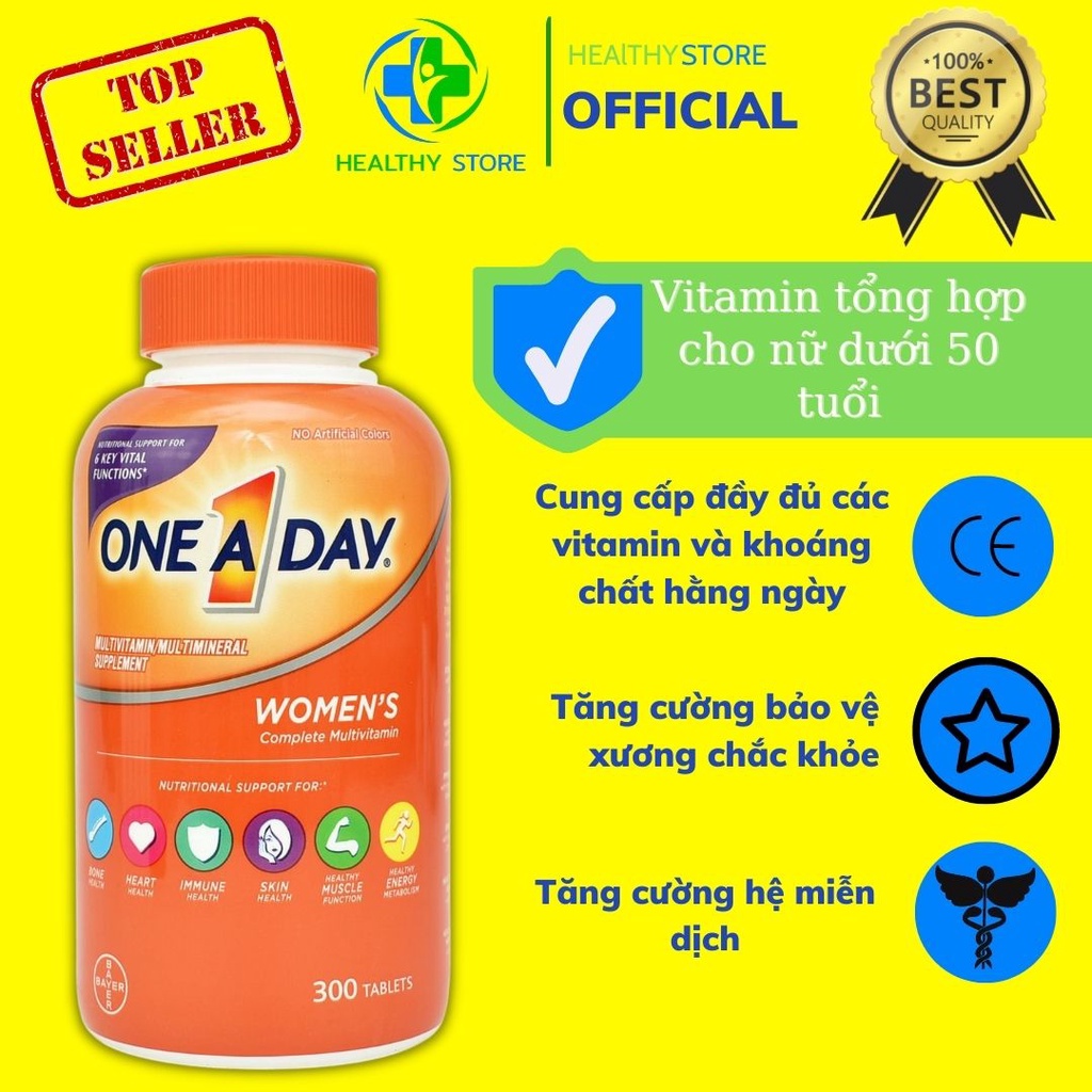 Viên uống vitamin tổng hợp cho nữ One A Day Women's Multivitamin 300 viên