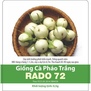 Hạt giống Cà pháo (cà bát) (cà trứng) trắng
