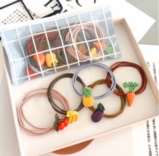 Cột tóc hoa quả , trái cây cực dễ thương
