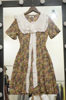 Váy hoa voan lụa phối organza