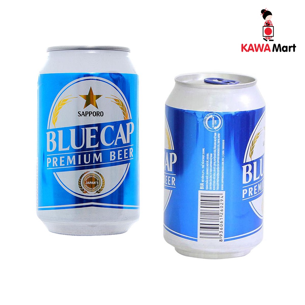 Bia lon Sapporo Blue Cap Premium 330ml