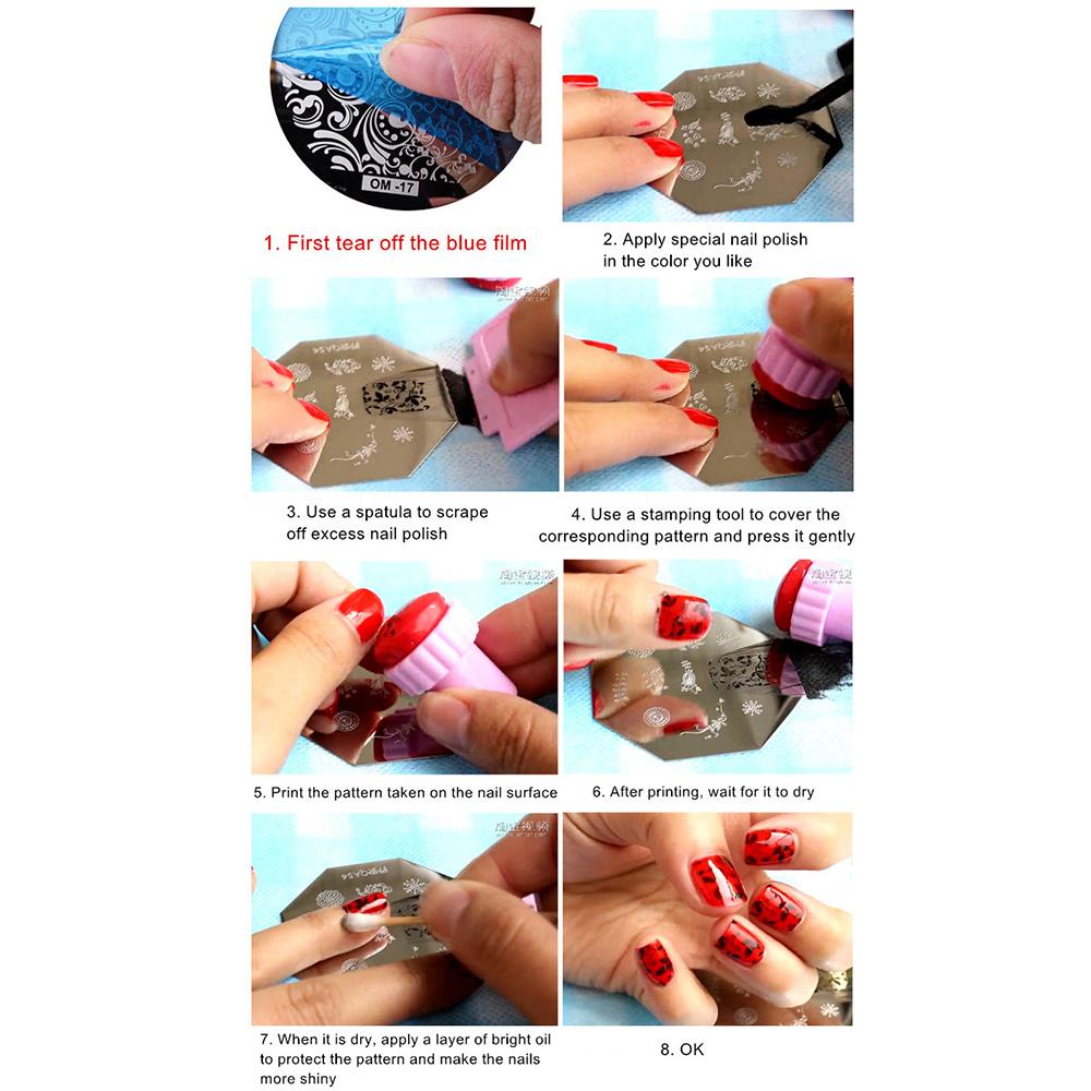 OCEANMAP Khuôn In Họa Tiết Trang Trí Móng Tay Chủ Đề Giáng Sinh