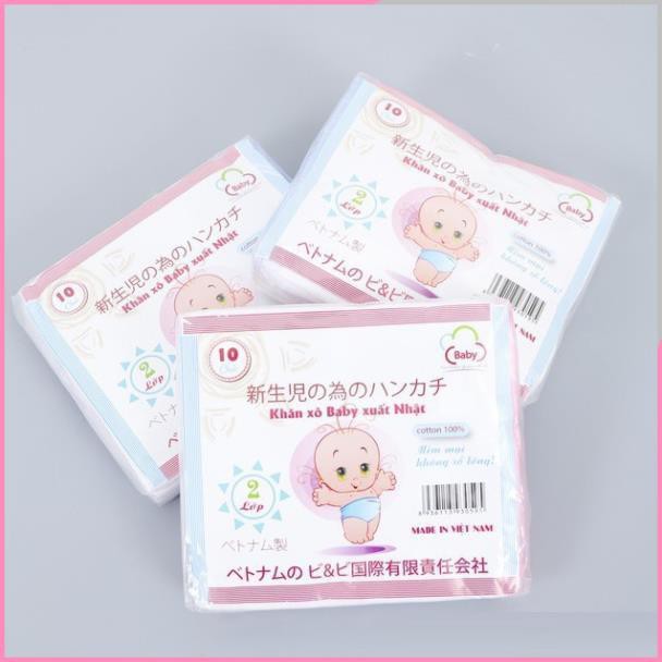 Khăn xô sữa - khăn sữa xuất Nhật ( 1 túi 10 chiếc) hàng loại 1 an toàn cho bé - Ahimom