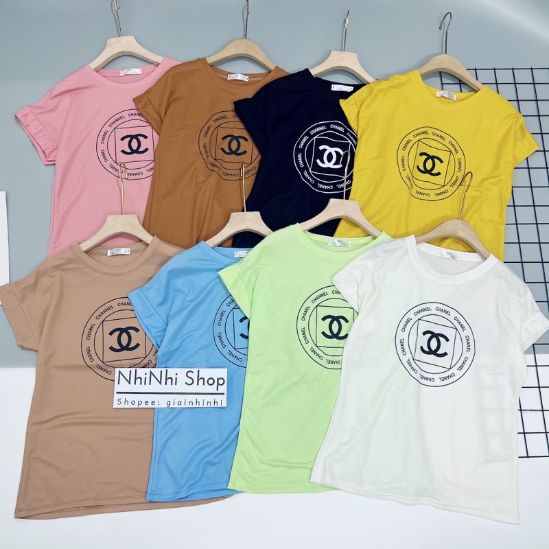 Xả hàng - Áo thun giấy form rộng in chữ, Áo kiểu cổ tròn chất mát mềm AT0049 - NhiNhi SHop