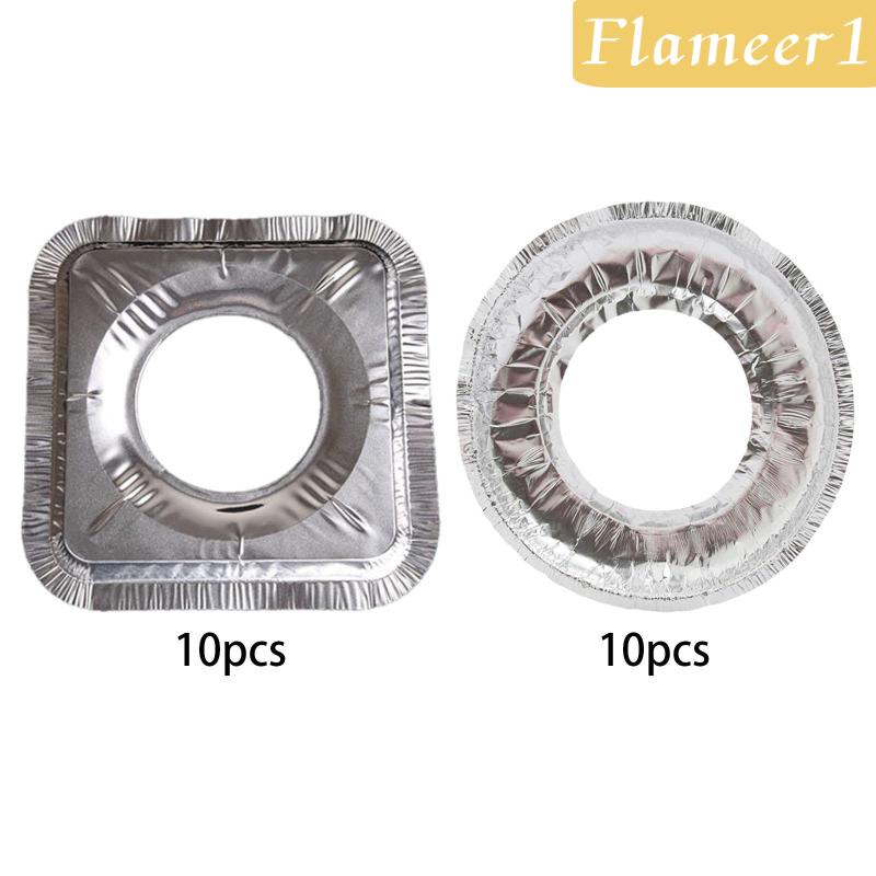 [flameer1] Set 10 Vỏ Bọc Bếp Ga Bằng Lá Nhôm Dễ Lau Chùi