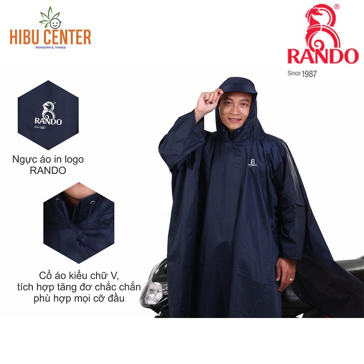 Áo Mưa RANDO Poncho Vải Best | Bền Bỉ Qua Năm Tháng | hibucenter