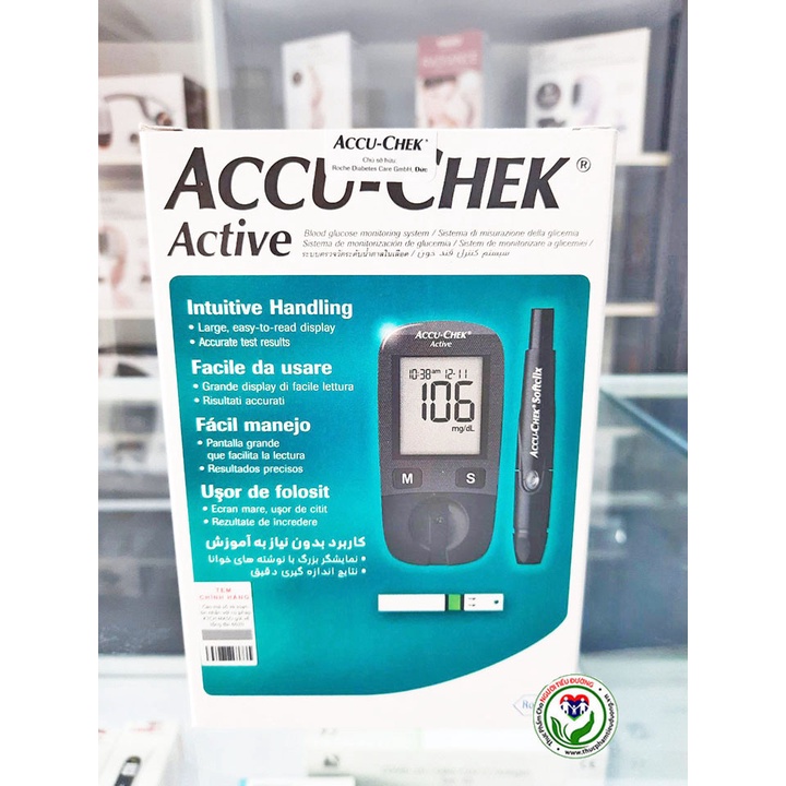 [Chính hãng] Máy đo đường huyết Accu-Chek Active Thế hệ 4 Năm 2022 – ROCHE Đức (Có tem chống hàng giả)