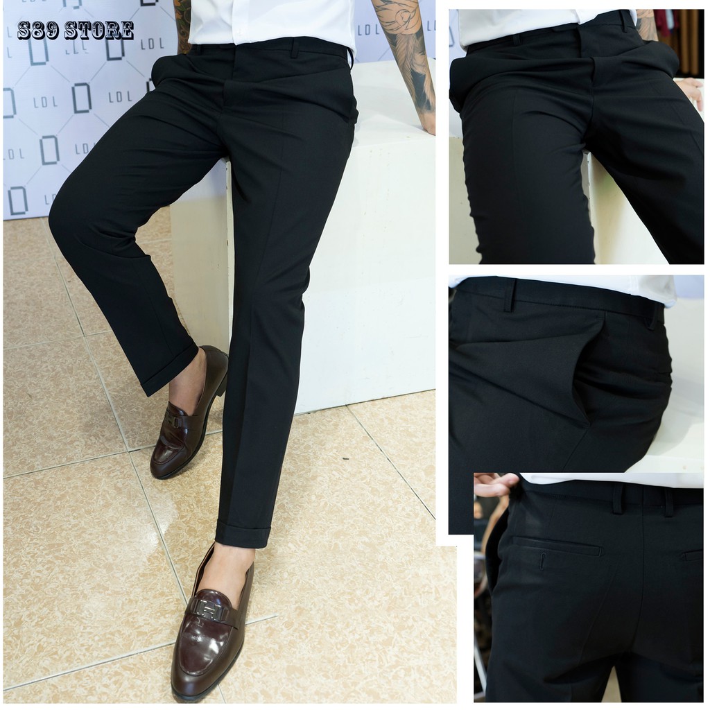 Quần tây nam vải co giãn (ỐNG CÔN CÔNG SỞ - CO DÃN CHỐNG NHĂN GIỮ FORM) | BigBuy360 - bigbuy360.vn