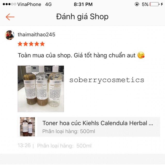 Nước cân bằng hoa cúc Kiehls Calendula Herbal Extract Alcohol-free Toner 250ml/500ml | BigBuy360 - bigbuy360.vn