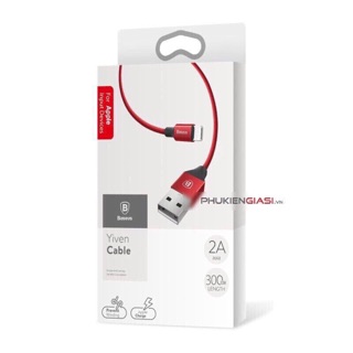 Dây cáp sạc Yiven Lightning Baseus sạc nhanh 2A dai 3m sạc iphone ( bh 1 năm)
