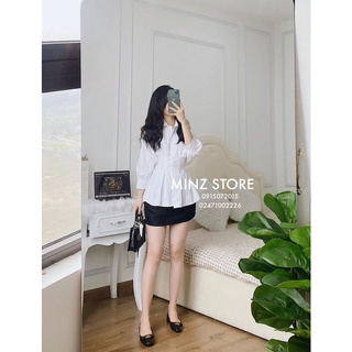 Áo SƠ MI cổ đức dúm sườn MINZ