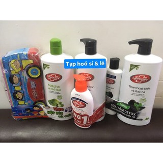 Sữa tắm lifebuoy Detox Than Hoạt Tính hoặc matcha khổ qua 850g tặng chai rửa tay 120g hoặc chai sữa tắm nhỏ 200g