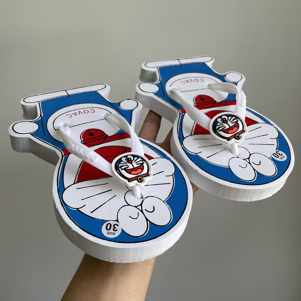 Dép kẹp dành cho nữ Doraemon, dép xốp covac dễ thương. Dép xỏ ngón dành cho nữ