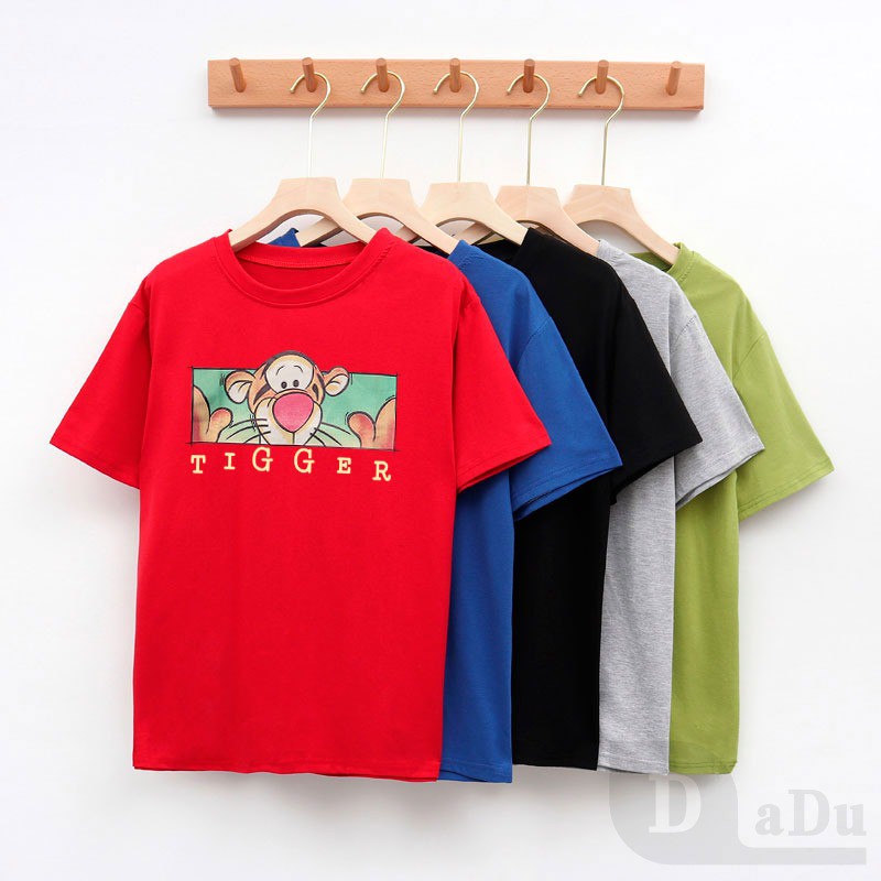 Áo thun daduhey tay ngắn cổ tròn in họa tiết hoạt hình phong cách Hàn Quốc thời trang mùa hè cho nữ - size S-3XL