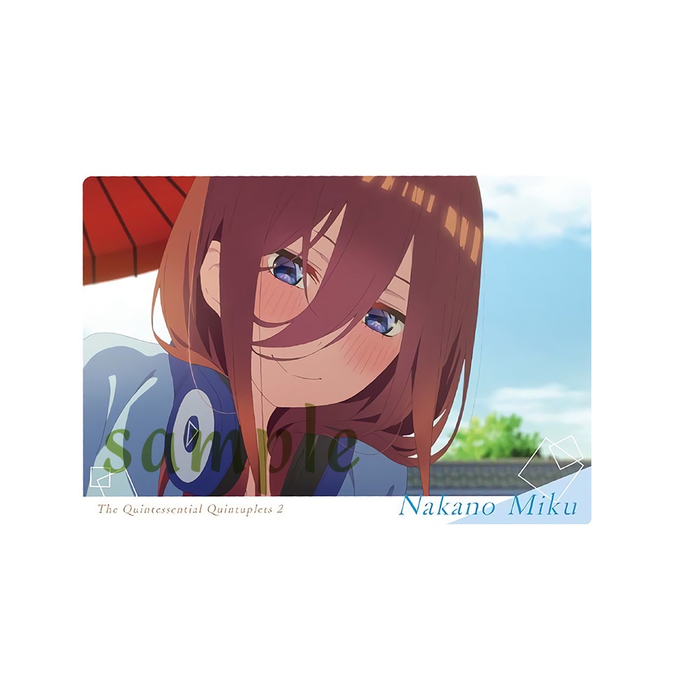 Ảnh card bo góc GOTOUBUN NO HANAYOME nhiều mẫu in hình Nhà Có 5 Nàng Dâu thẻ bo viền 5*8cm anime chibi sưu tầm