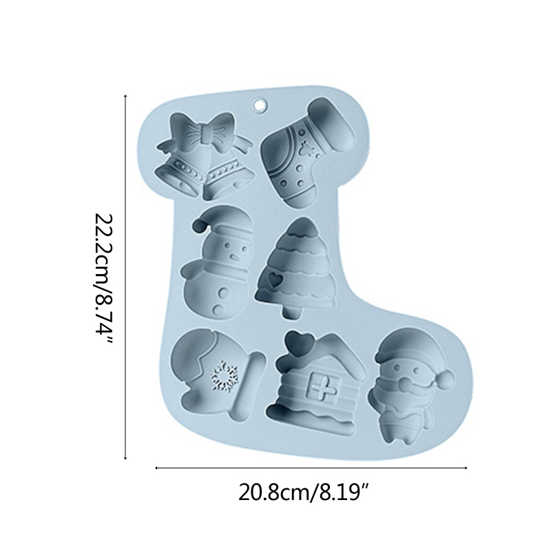 Khuôn Silicone Tạo Hình Chủ Đề Giáng Sinh 3D Trang Trí Bánh Kẹo