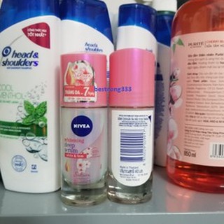 Lăn ngăn mùi NIVEA serum trắng mịn hương hoa Sakura