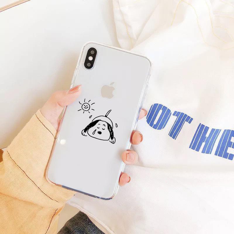 Ốp lưng iphone hình Chú chó nằm và đi bộ 6 6S 6Plus 6S Plus 7 8 7Plus 8Plus X XSMax - Infinity Case M411