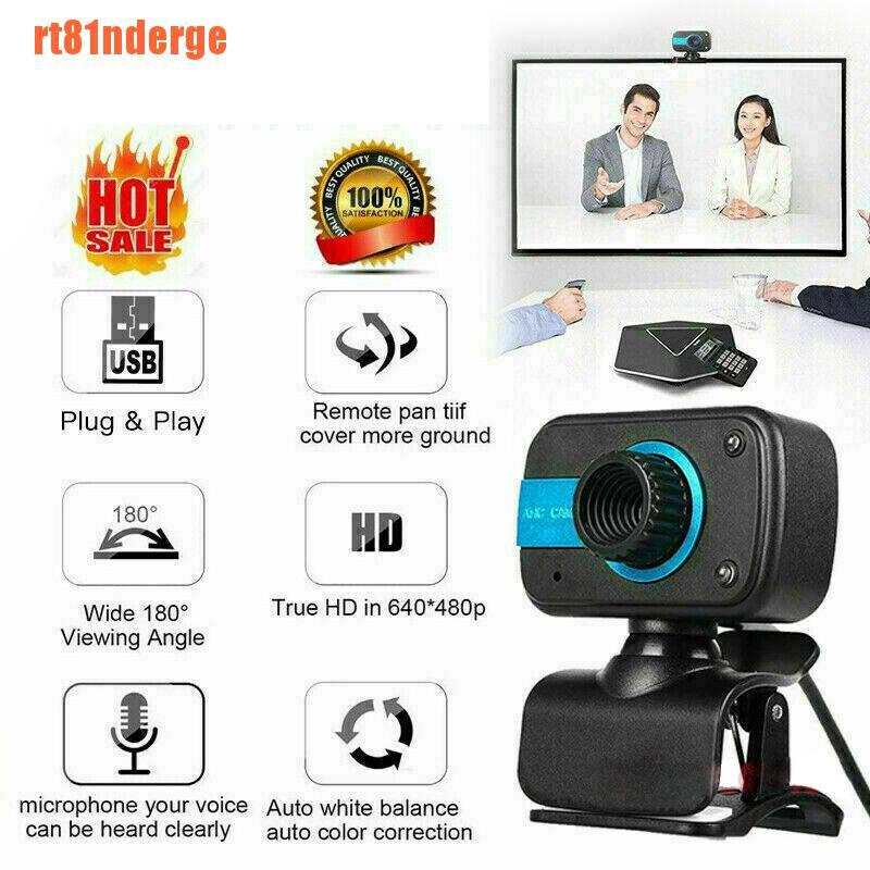 Webcam gắn máy tính độ phân giải HD kết nối cổng USB có mic cho PC laptop