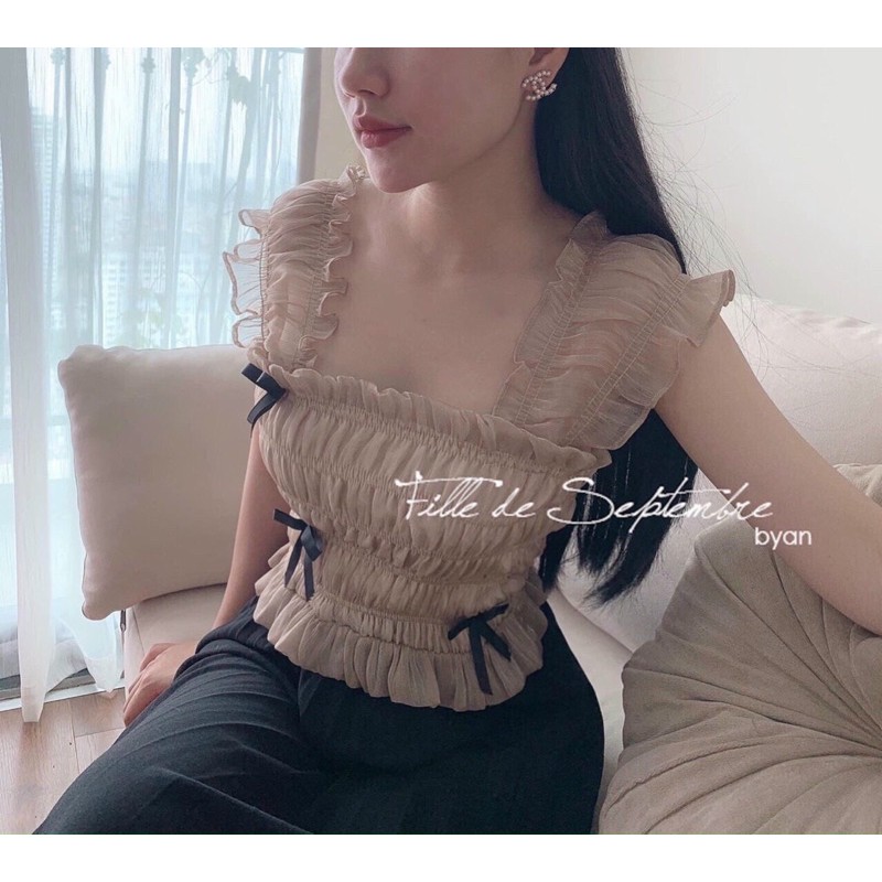 áo dúm nơ 4màu hot hit. màu nào cũg xinh mọi ng ơiiii