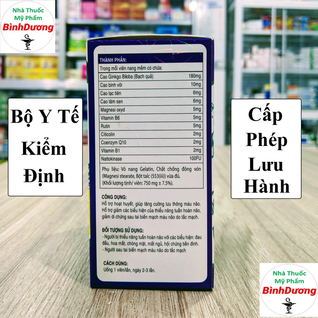 Hoạt Huyết Ginkodewel - Lưu Thông Máu Não, Giảm Đau Đầu, Giúp Ngủ Ngon  - FreeShip