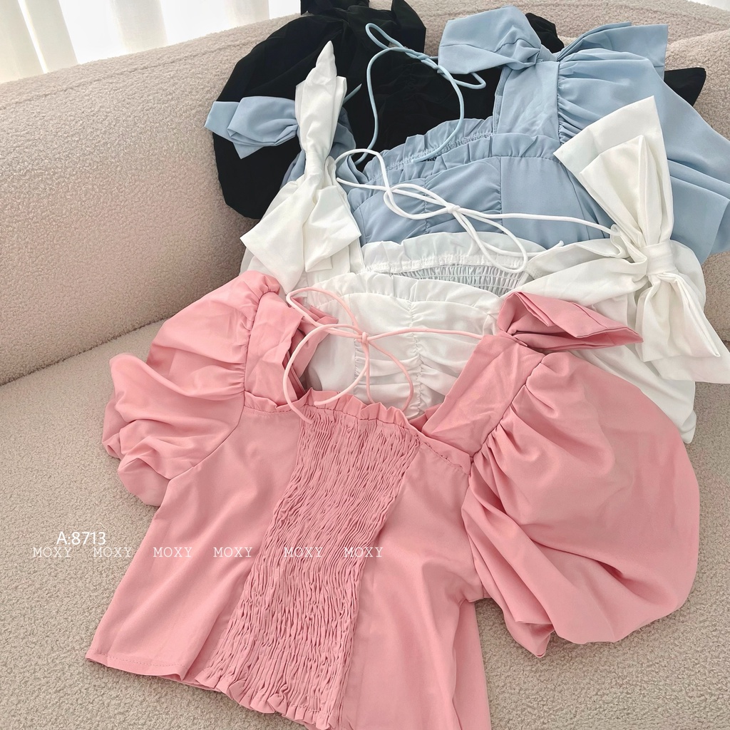 SP008712 - Áo tay phồng nơ vai