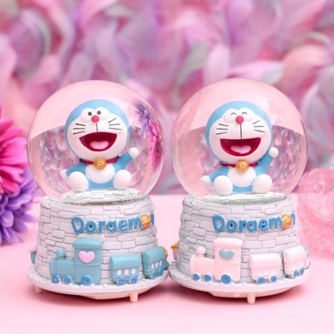 Quả Cầu Pha Lê DORAEMON Có Hộp Phát Nhạc Và Đèn Phát Sáng Xinh Xắn