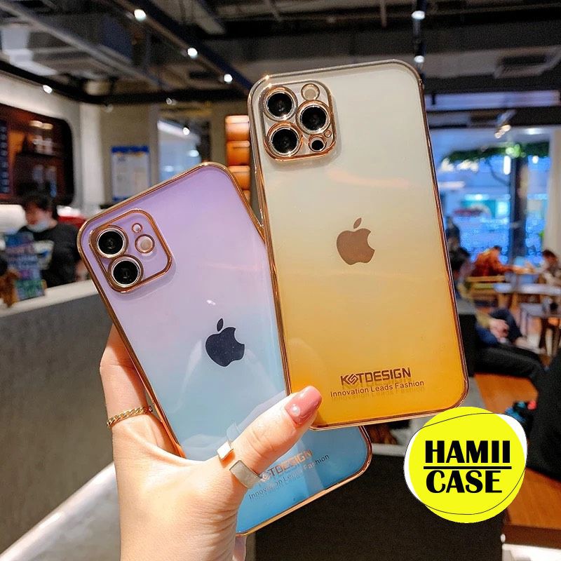 Ốp lưng KST Design trong suốt viền màu iphone x/xr/xsmax/11/11 pro/11 pro max/12 mini/12/12 pro/12 promax bảo vệ camera