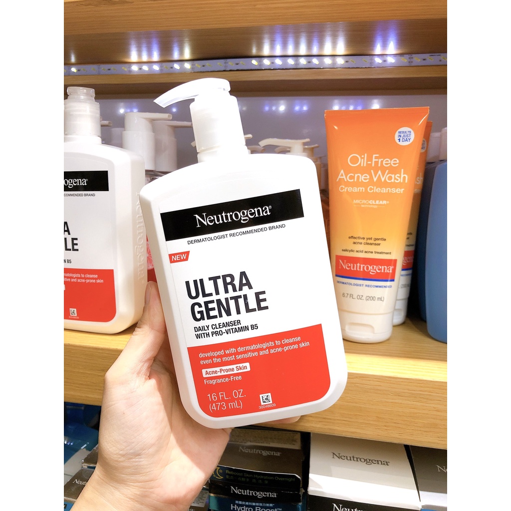 Sữa Rửa Mặt Neutrogena Ultra Gentle Daily Cleanser with Pro-Vitamin B5