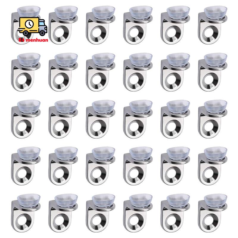 Set 30 Giá Đỡ Kính Tủ Chén Có Giác Hút Gắn Góc Phải