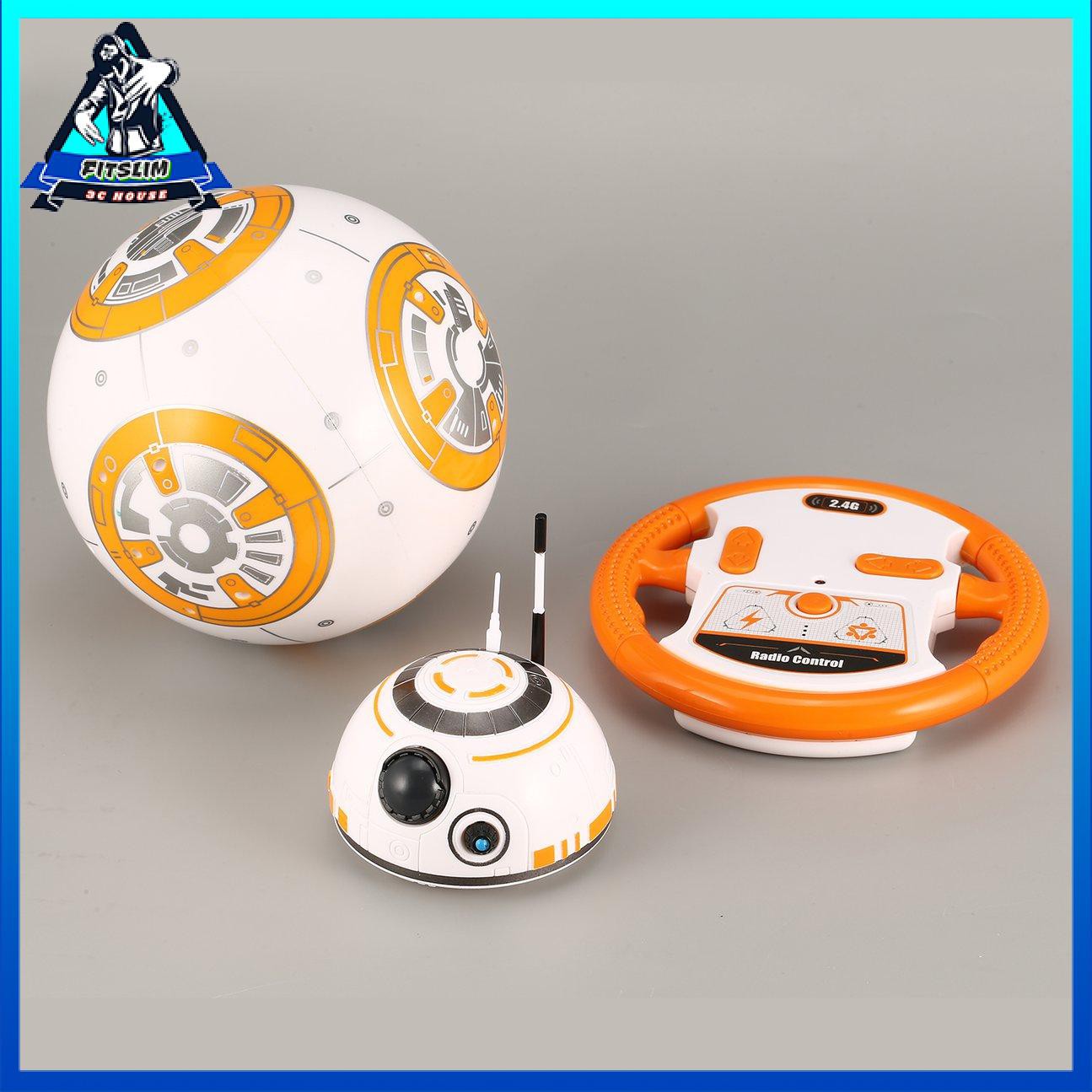 BB-8 2.4GHz RC Robot Ball điều khiển từ xa Cậu bé hành tinh với âm thanh Đồ chơi Chiến tranh giữa các vì sao