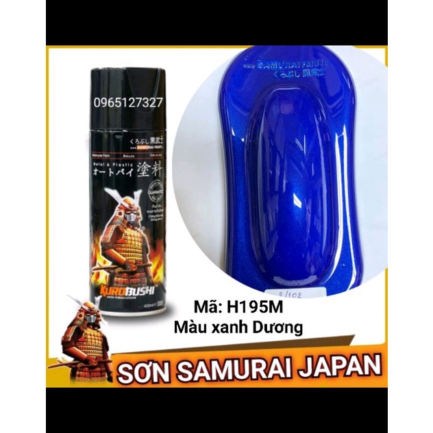 Sơn xịt Samurai Japan Màu Xanh Dương. Mã H195M