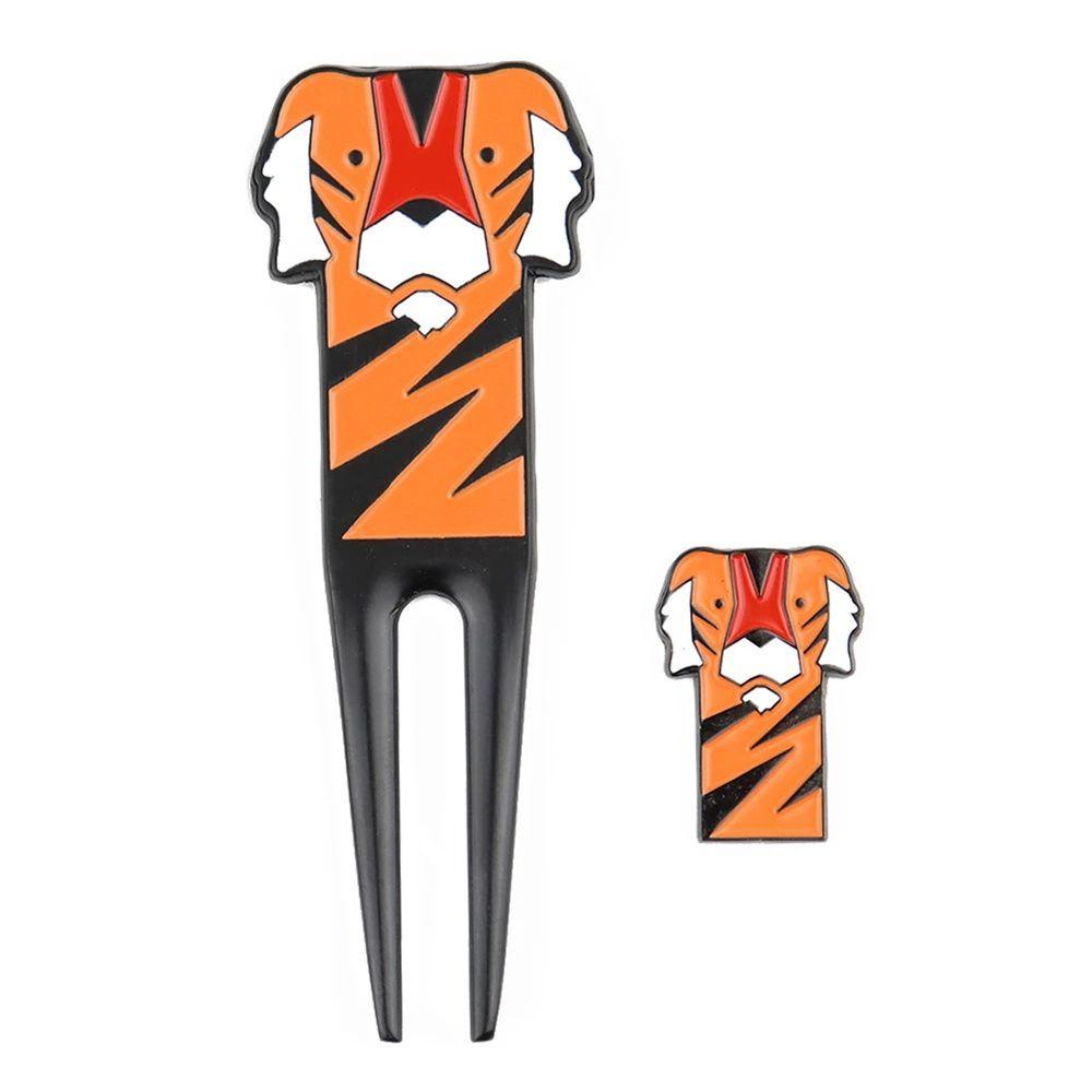 Dụng Cụ Đánh Dấu Vị Trí Bóng Golf Bằng Hợp Kim Kẽm Họa Tiết Hổ Hoạt Hình