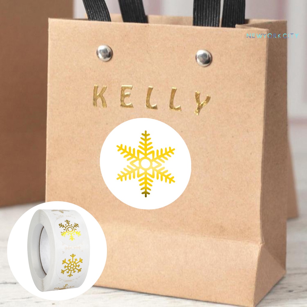 1 Cuộn Miếng Dán Niêm Phong Tự Dính Họa Tiết Tinh Tế Dễ Sử Dụng Cho Giáng Sinh