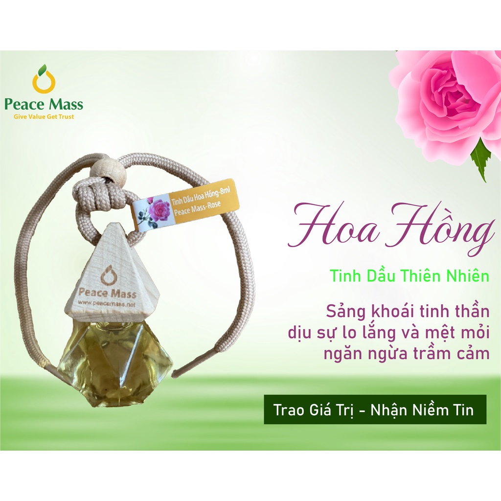 [FREESHIP] Tinh Dầu Tự Nhiên Peace Mass 8ml - Hoa Hồng