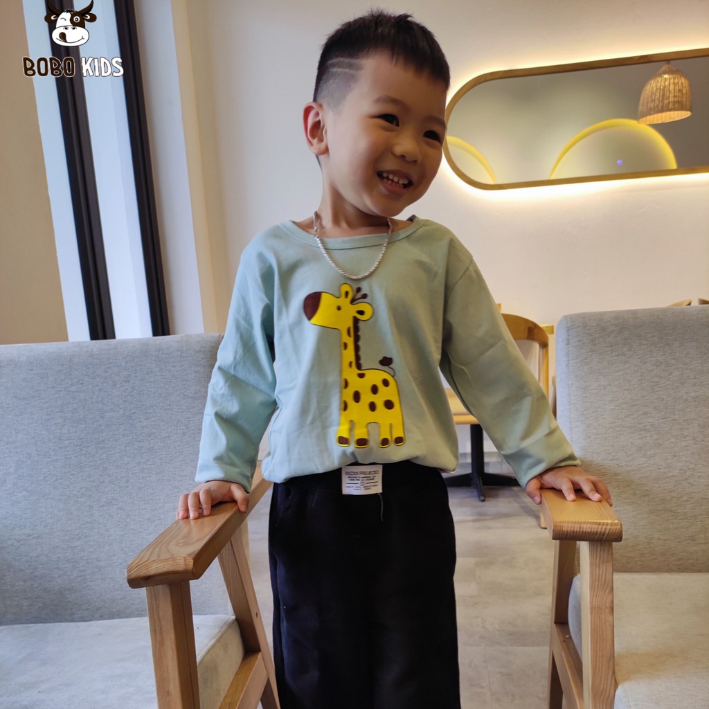 Áo Thun Bé Trai Và Bé Gái Họa Tiết Thú Đáng Yêu Cho Trẻ Em Từ 1,5-10 Tuổi Phong Cách Thời Trang Hàn Quốc