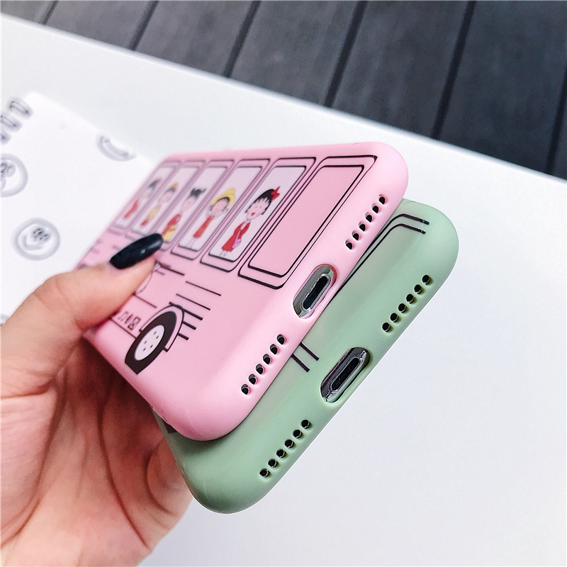 Ốp điện thoại in hình xe bus anime cho iPhone 6 6S 7 8 Plus X XS MAX XR