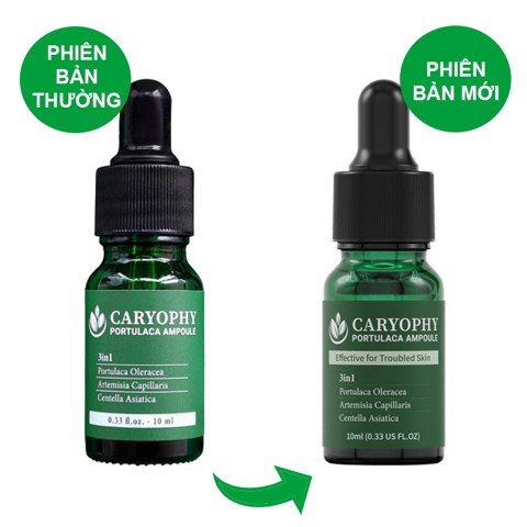 Tinh Chất Giảm Mụn, Làm Dịu, Phục Hồi Da Chiết Xuất Rau Má Ngải Cứu Caryophy Portulaca Ampoule