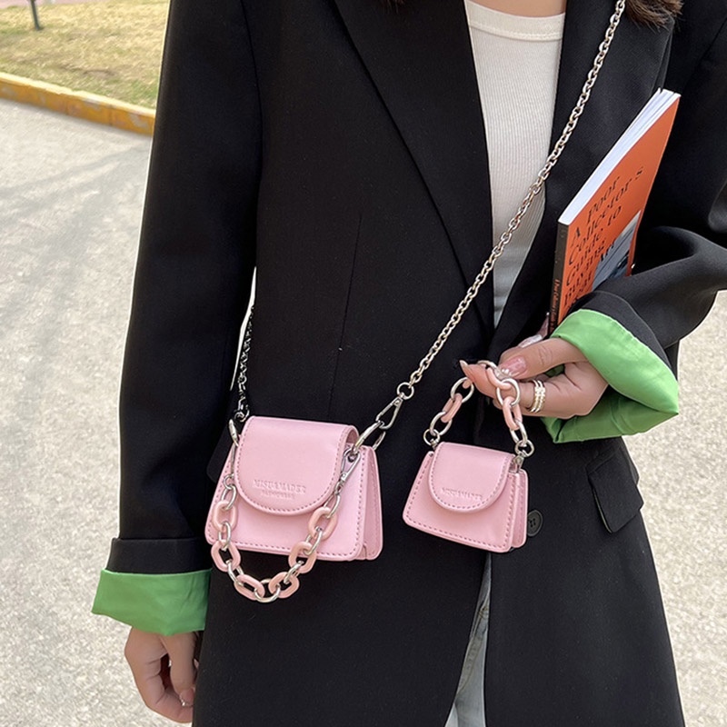 IELGY Túi Đeo Chéo Vai Dây Xích Thời Trang Đơn Giản Dành Cho Nữ