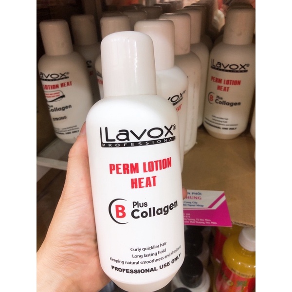 Kem uốn nóng Lavox Collagen Perm Lotion Heart (Chai 500ml)