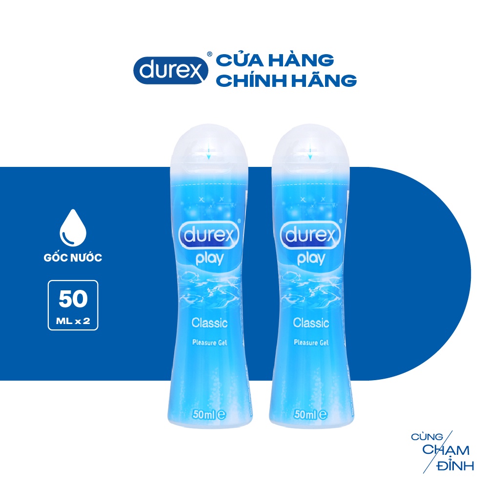 HSD: 30/10/23 Bộ 2 gel bôi trơn Durex play classic 50ml/chai