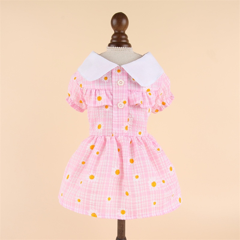 Đầm Hoa Mùa Hè Cho Thú Cưng shih tzu Fadou Corgi Teddy Pomeranian