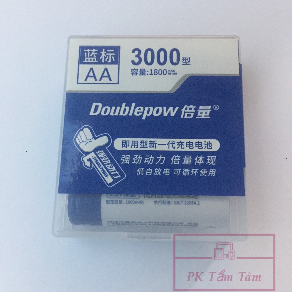 Pin sạc AA KTV3000 Dowblepow 4 Viên Kèm Hộp Dùng Micro Không Dây, Máy Ảnh, Đồng Hồ, Đồ Chơi Cao Cấp...