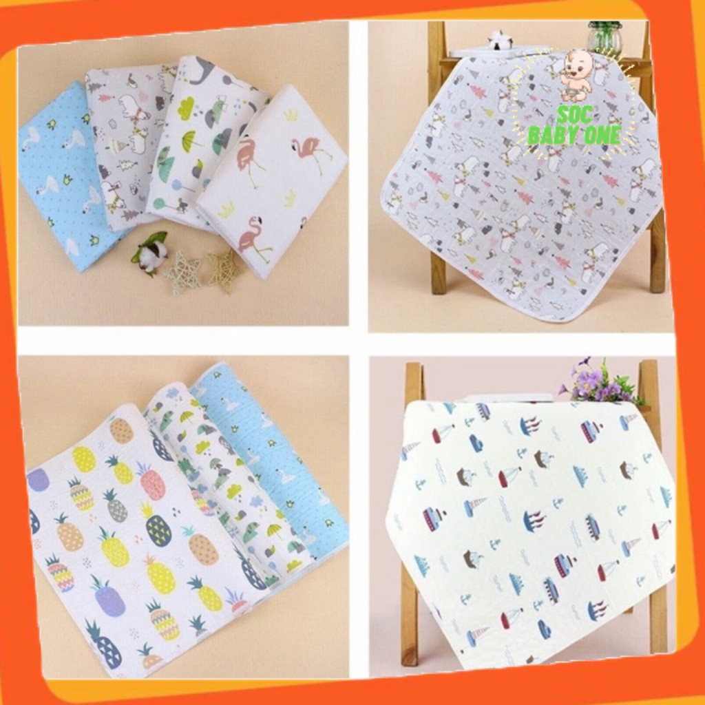 Tấm Lót Chống Thấm Sợi Tre 4 Lớp Dày Dặn Cao Cấp ( 50x70cm)