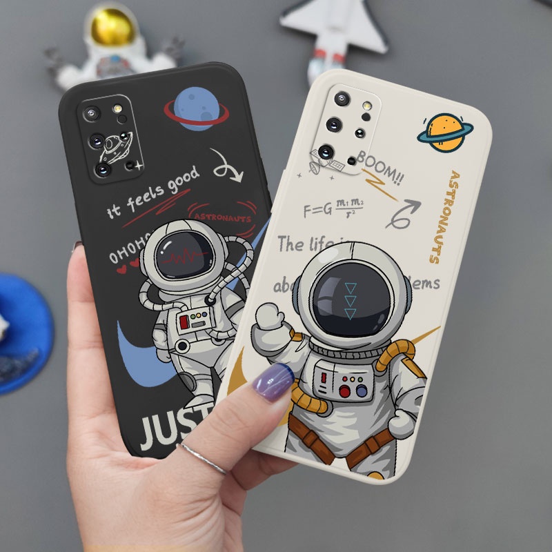 Ốp Điện Thoại Silicon Màu Trơn In Hình Phi Hành Gia Cho Samsung Galaxy S20 Plus Ultra FE