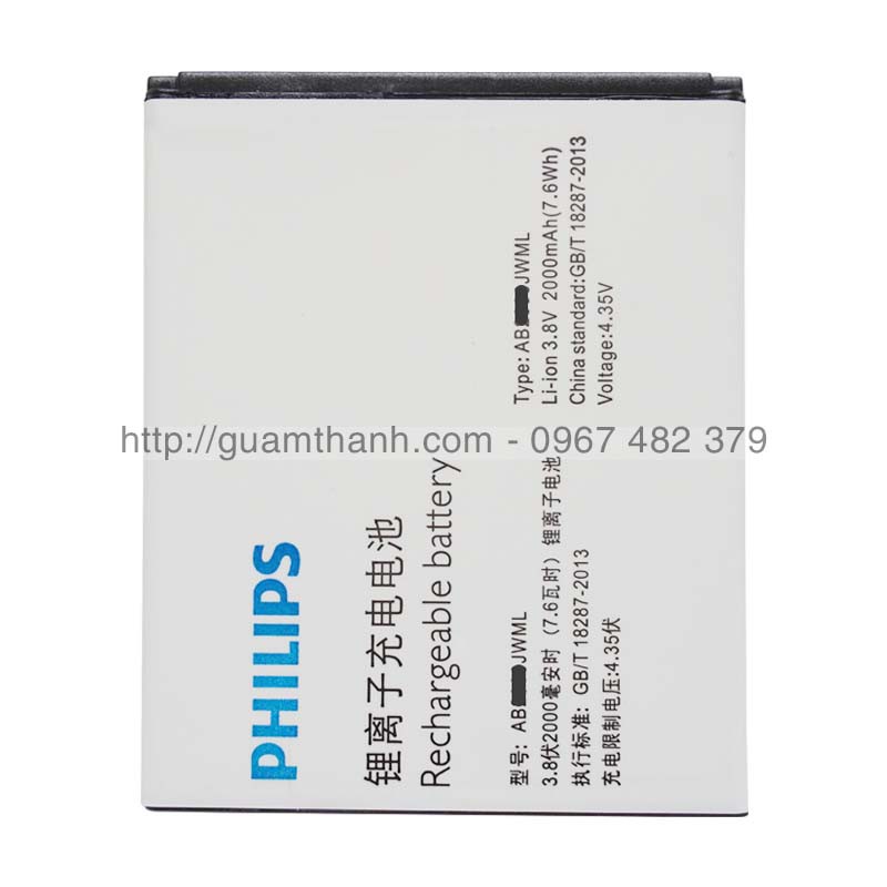 Pin Philips S337 (AB2000JWML) dung lượng 2000mAh Zin máy