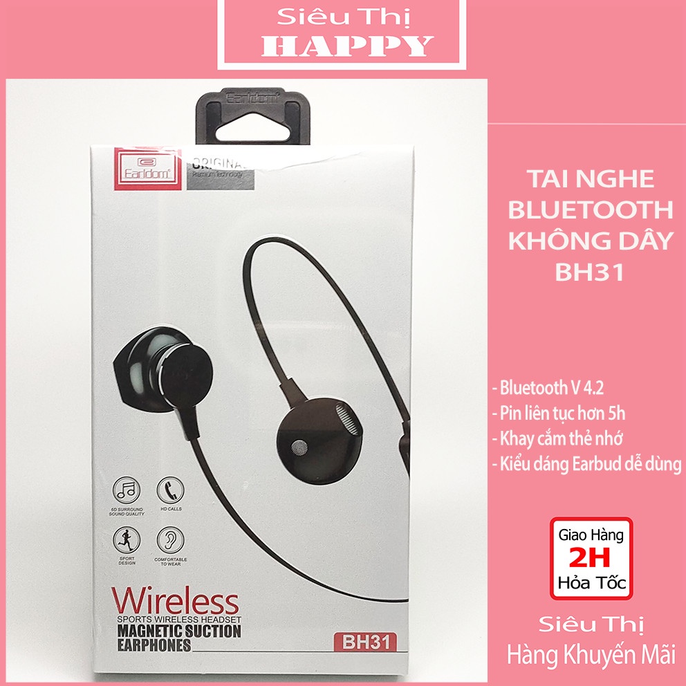 Tai Nghe Nhét Tai Công Nghệ Bluetooth V5.0  , Âm Thanh Sắc Nét