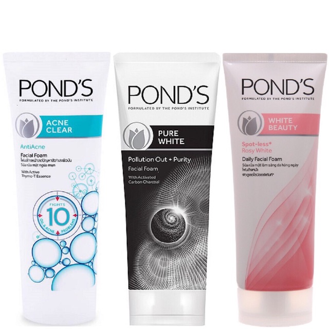 [RẺ VÔ ĐỊCH] SỮA RỬA MẶT PONDS PURE WHITE NGỌC TRAI ĐEN TRẮNG DA 100G.