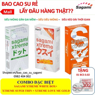 [BAO CAO SU CAO CẤP] COMBO SIÊU KHỦNG 3 hộp x 10 bcs siêu siêu mỏng + siêu mỏng gân gai mềm + Siêu mỏng ôm khít
